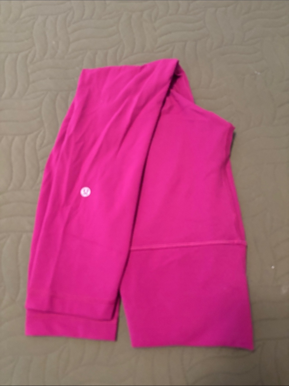Lululemon Bright Fuchsia Athletic Leggings with Logo